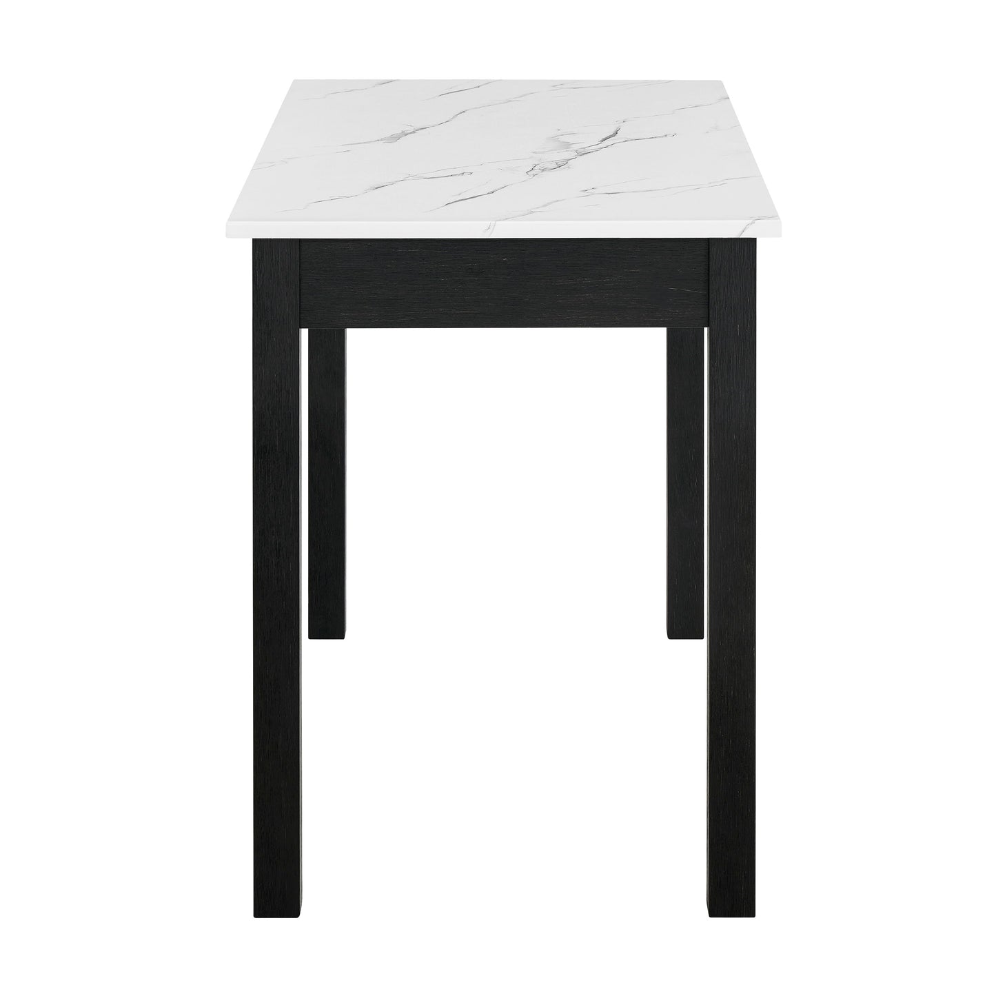 Rylee - Faux Marble Desk - Black / White