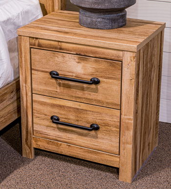 Maystonna - Two Drawer Night Stand - Brown