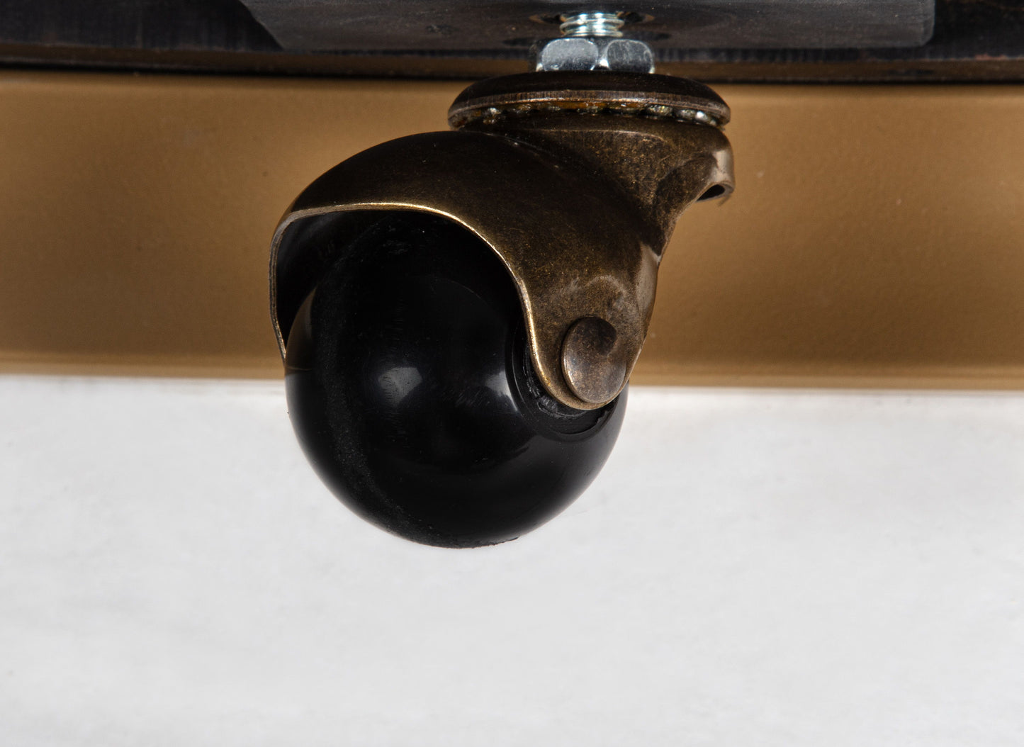 Kara - Coffee Table With Casters - Black / White