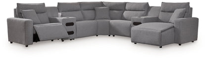 ModMax II - Salt And Pepper - Reclining Sectional