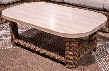 Dolan Creek - Rectangular Cocktail Table - Beige / Brown
