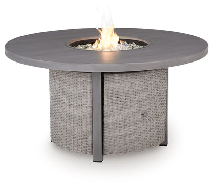 Half Moon Beach - Round Fire Pit Table - Gray