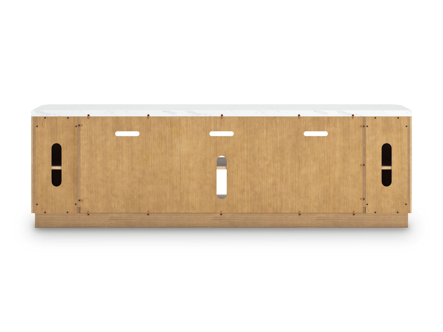 Camdill - XL TV Stand With Fireplace Option - Light Brown
