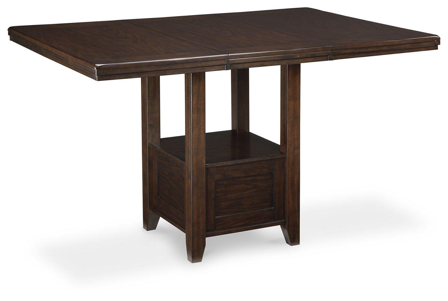 Haddigan - Rectangular Dining Room Counter Extension Table - Dark Brown
