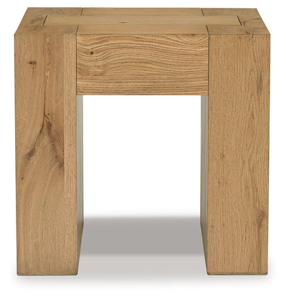 Bracken - Square End Table - Light Brown
